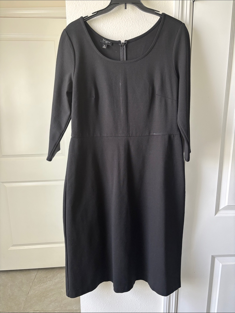 Talbots Black Midi Sheath Dress